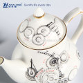 Bone china printing Flower Fine ceramic Afternoon tea set